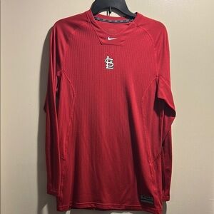 Nike Red Long Sleeve Tee Performance Shirt